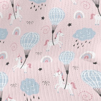 Fantasy Unicorn Hot Air Balloo Stretch Jersey