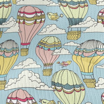 Gorgeous Hot Air Balloon And B Stretch Jersey