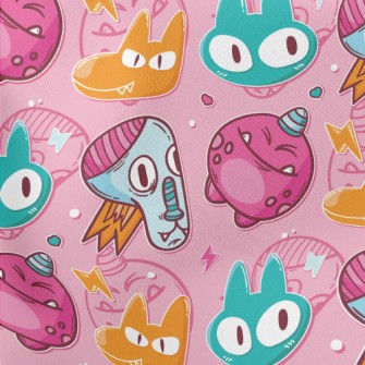 Silly Little Monster Lightweight Cotton Poplin