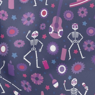 Day Of The Dead Music Lightweight Cotton Poplin
