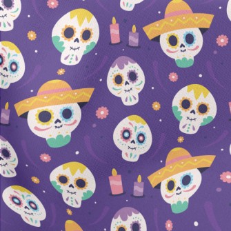 Day Of The Dead Nightclub Lightweight Cotton Poplin