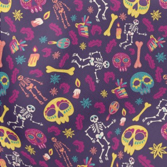 Day Of The Dead Celebration Da Lightweight Cotton Poplin