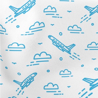 Take To The Sky Plane Lightweight Cotton Poplin