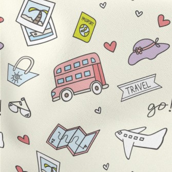 Take Transportation To Travel Lightweight Cotton Poplin