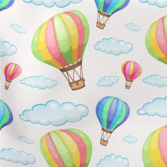 Lively Three-color Hot Air Bal Lightweight Cotton Poplin