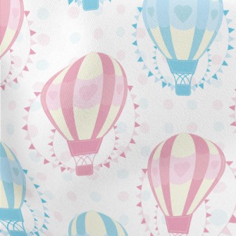 Love Dot Hot Air Balloon Lightweight Cotton Poplin