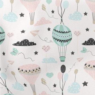 Hot Air Balloon Paper Airplane Lightweight Cotton Poplin