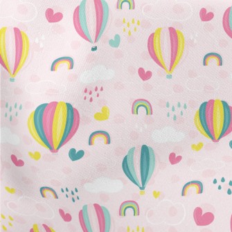 Hot Air Balloon Love Lightweight Cotton Poplin