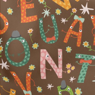 English Font Little Gentleman Lightweight Cotton Poplin