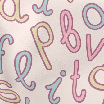 Uppercase And Lowercase Englis Lightweight Cotton Poplin