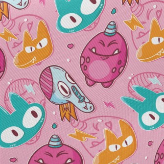 Silly Little Monster Midweight Cotton Poplin