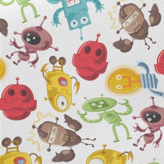 Colorful Robot Midweight Cotton Poplin