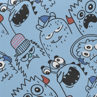 Weird Expression Monster Midweight Cotton Poplin