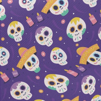Day Of The Dead Nightclub Midweight Cotton Poplin