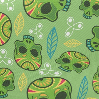 Painted Evil Skull Midweight Cotton Poplin