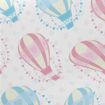 Love Dot Hot Air Balloon Midweight Cotton Poplin