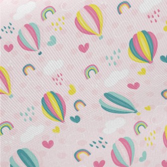 Hot Air Balloon Love Midweight Cotton Poplin