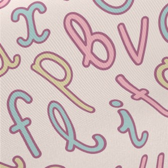 Uppercase And Lowercase Englis Midweight Cotton Poplin