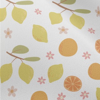 Hand-drawn Citrus Fruits Chiffon