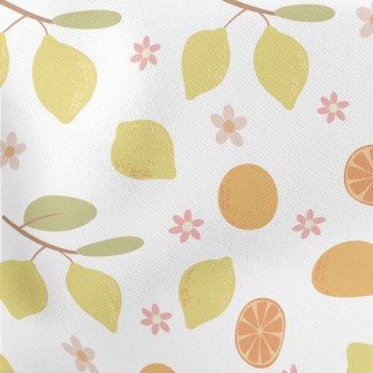 Hand-drawn Citrus Fruits Stretch Ponte