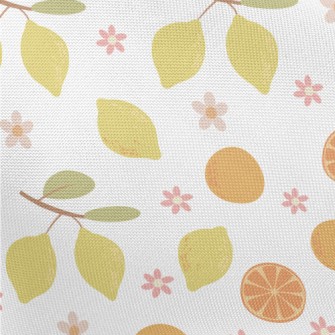 Hand-drawn Citrus Fruits Pongee