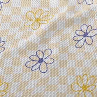 Distorted Lattice And Simple F Birdseye Piqué