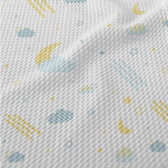 Detailed And Varied Starry Sky Birdseye Piqué