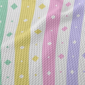 Colorful Diamond Lattice Birdseye Piqué