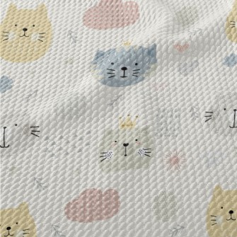 Round Cat Like In A Children&# Birdseye Piqué