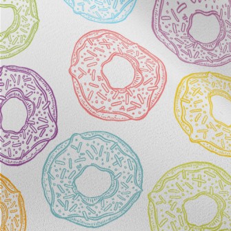 Cute Colorful Donuts Chiffon