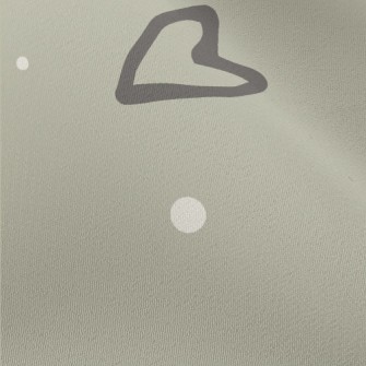 Simple Gray Love Heart Chiffon