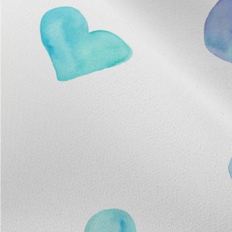 Watercolor Bright Blue Love He Chiffon