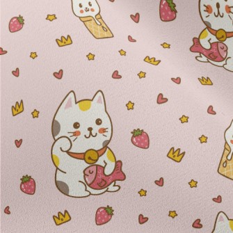 The Round And Cute Lucky Cat Chiffon