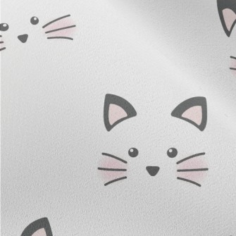 Cute And Neat Cat Face Chiffon