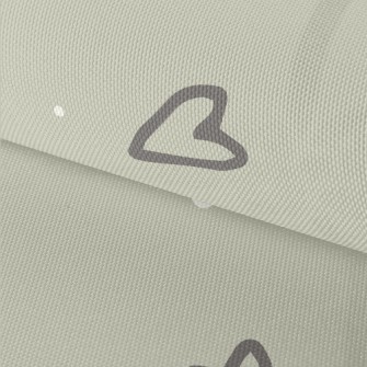 Simple Gray Love Heart Waterproof Oxford