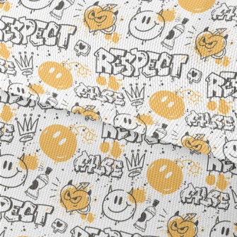 American Style Smiley English  Waterproof Oxford