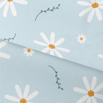 Beautiful Charming White Flowe Waterproof Oxford