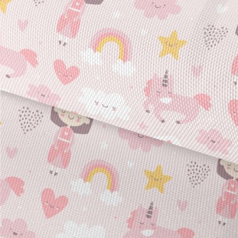 Pink Princess With Closed Eyes Waterproof Oxford
