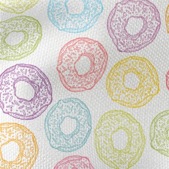 Cute Colorful Donuts Waterproof Canvas