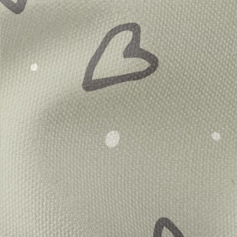 Simple Gray Love Heart Waterproof Canvas