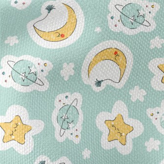 The Lovely Sleeping Moon And S Waterproof Canvas