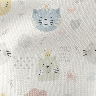 Round Cat Like In A Children&# Waterproof Canvas