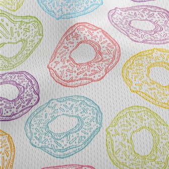 Cute Colorful Donuts Athletic Mesh Flat Back