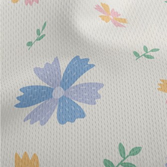 Colorful Cute Flowers Athletic Mesh Flat Back