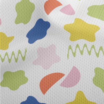 Colorful Shape Pattern Athletic Mesh Flat Back