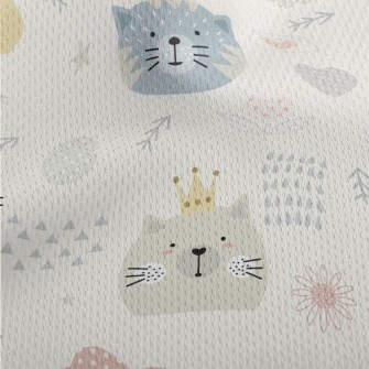 Round Cat Like In A Children&# Athletic Mesh Flat Back