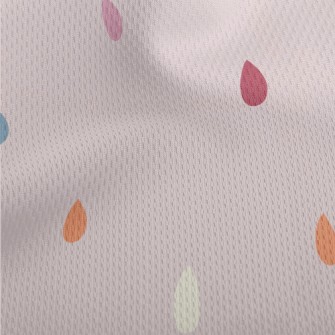 Water Drops Of Different Color Athletic Mesh Flat Back