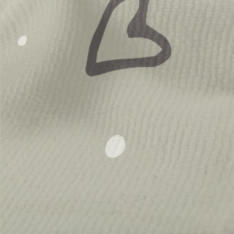 Simple Gray Love Heart Terry