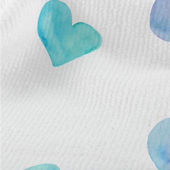 Watercolor Bright Blue Love He Terry