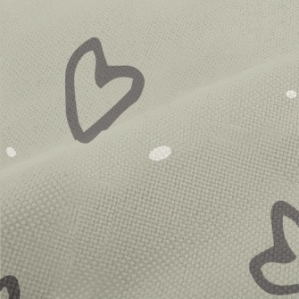 Simple Gray Love Heart Performance Linen